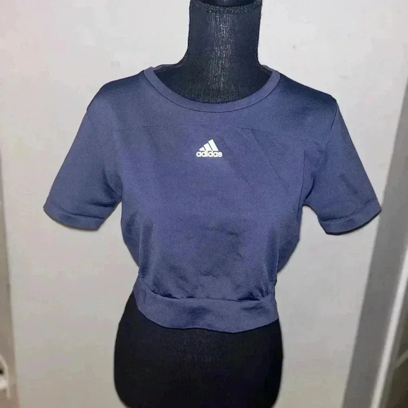 Women's adidas Seamless Fitted‎ Crop Tee
X LARGE, Shadow Navy White - Picture 1 of 3